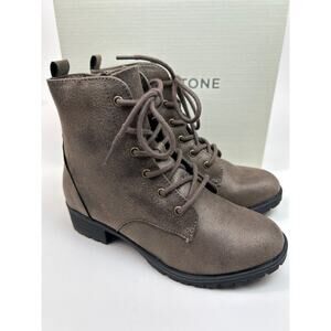 Sun + Stone Frankie Brown Combat‎ Boots Size 1M